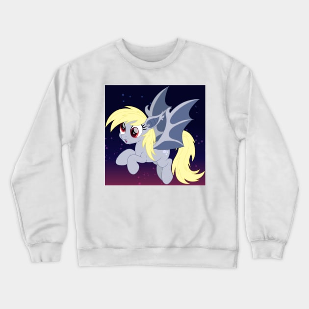 Muffins bat pony scene Crewneck Sweatshirt by CloudyGlow